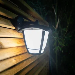 Xanlite - Applique murale filaire noire rétro IP44, culot E27, 40W max - APFE40WNRET