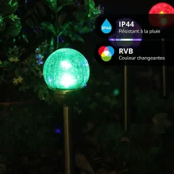 Xanlite - Balise à piquet Solaire 1 LED RVB IP44 8h d'autonomie - SOBAB1RVB