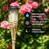 Xanlite - Balise solaire LED IP44 en bambou, effet flambeau, 74 cm, IP44 - SOBABAM
