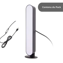 Xanlite - Barre lumineuse LED RVB, synchronisation musicale, filaire USB - LAPRVBM