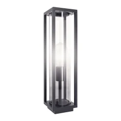 Xanlite - Borne filaire noire fumée contemporain IP44, culot E27, 40W max - LAME40WNMODF