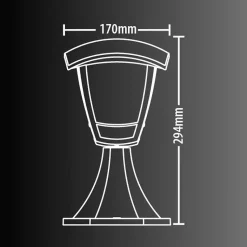 Xanlite - Borne filaire noire rétro IP44, culot E27, 40W max - BOFE40WNRET