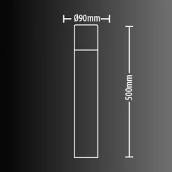 Xanlite - Borne filaire noire fumée IP44, culot E27, 40W max - BOFE40WNF