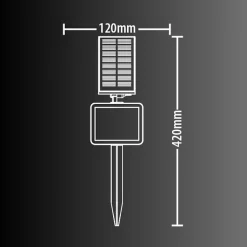 Xanlite - Borne LED Solaire, x3 Intensités, 200 Lumens - Spéciale Extérieur (IP44) - APPS200