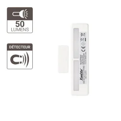 Xanlite - Éclairage de placard et tiroir - Rechargeable USB - Détecteur magnétique - 50 lumens - Blanc neutre - ECP50RDCW