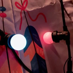 Xanlite - Guirlande Guinguette LED Noire, x10 Ampoules RVB E27 Incluses, 5m Extensible, Conso 12W - GRL5230VBP45RVBJR