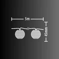 Xanlite - Guirlande LED Solaire, x8 Boules Multicolore, 5m - SOGRL8COLOR