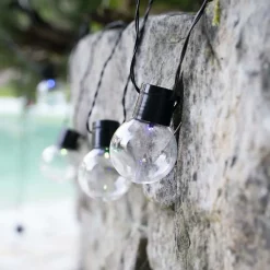 Xanlite - Guirlande Solaire Guinguette 5m IP44 - 8 Ampoules - RVB - GRL5GUINRVB