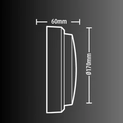 Xanlite - Hublot LED rond noir, 1500 Lumens, CCT, Blanc chaud, Blanc neutre, Blanc froid - HUB850RNIPCCT