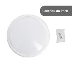 Xanlite - Hublot LED rond blanc, 1500 Lumens, CCT, Blanc chaud, Blanc neutre, Blanc froid - HUB850RBIPCCT