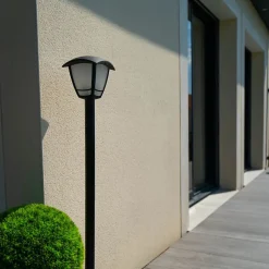 Xanlite - Lampadaire filaire noir 112cm rétro IP44, culot E27, 40W max - LAME40NRET