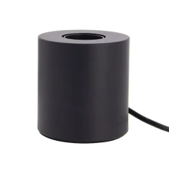 Xanlite - Lampe à poser cylindrique en métal noir , compatible culot E27, IP20, 60W puissance max - XDLAPCYCLOMN