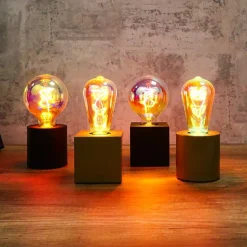 Xanlite - Lampe à poser cylindrique en métal couleur laiton, compatible culot E27, IP20, 60W puissance max - XDLAPCYCLOML