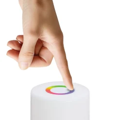 Xanlite - Lampe à poser LED RVB et blanc chaud, tactile, dimmable, rechargeable USB - LAPRVBWR