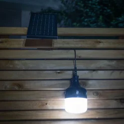 Xanlite - Lanterne LED à suspendre, Solaire hybride, 250 lumens, Blanc neutre, Noir - LSS250