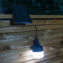 Xanlite - Lanterne LED à suspendre, Solaire hybride, 250 lumens, Blanc neutre, Noir - LSS250