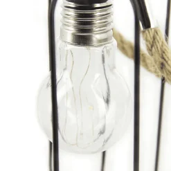 Xanlite - Lanterne Solaire IP44 Blanc chaud Métal et corde 6h d'autonomie - SORETRO4