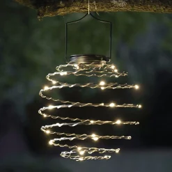 Xanlite - Lanterne Solaire Spirale IP44 - Métal - Noir - SOLASN