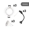 Xanlite - Lot 3 Spots GU10 conso. 4W eq. 50W 2700K Rond orientable Blanc IP20 - PACK3SP50RAB