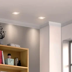 Xanlite - Lot 3 Spots GU10 50W 2700K Carré orientable Blanc IP20 - PACK3SP50CAB