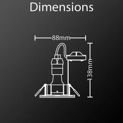 Xanlite - Lot 3 Spots GU10 50W 4000K Carré Noir IP44 - PAK3SP50CIP44NCW