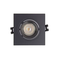 Xanlite - Lot 3 Spots GU10 50W 2700K Carré orientable Noir IP20 - PACK3SP50CAN