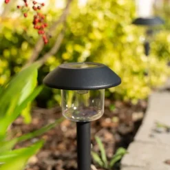 Xanlite - Lot de 3 balises solaires LED IP44 noir, RVB - PACK3SO1017B