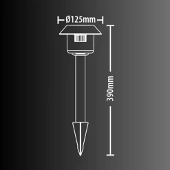 Xanlite - Lot de 3 balises solaires LED IP44 noir, RVB - PACK3SO1017B