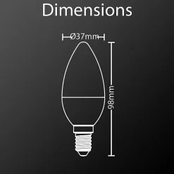 Xanlite - Lot x5 Ampoules LED flamme, culot E14, 5,5W cons. (40W éq.), lumière blanc neutre - PACK5EV470FCW