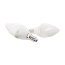 Xanlite - Lot x5 Ampoules LED flamme, culot E14, 5,5W cons. (40 W éq), lumière blanc chaud - PACK5EV470F