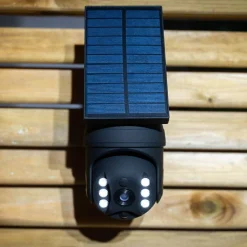 Xanlite - Projecteur Caméra factice solaire IP65, 250 lumens, détecteur de mouvement, Noir - PRSCAM250