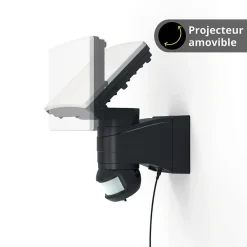 Xanlite - Projecteur mural solaire LED IP44 à détection de mouvement, 1000 Lumens, 6500 Kelvin, Blanc froid - PRS1000D