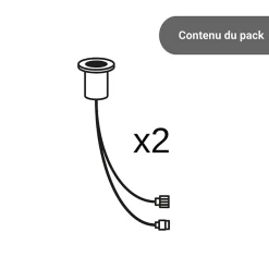 Xanlite - Rallonge de 2 Spots 12V RVB + Blanc IP67 Inox 304 - SPTE2RRGBW