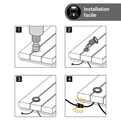 Xanlite - Rallonge de 2 Spots 12V RVB + Blanc IP67 Inox 304 - SPTE2RRGBW