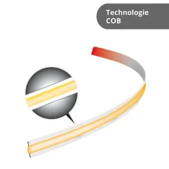 Xanlite - Ruban LED COB 3m Blanc - Extensible 6m - LSACOB3EX