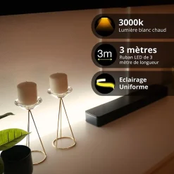 Xanlite - Ruban LED COB 3m Blanc - Extensible 6m - LSACOB3EX