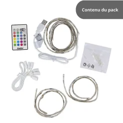 Xanlite - Ruban LED COB 3m RVB - Extensible 6m - éclairage continu multi-mode - LSBCOB3RVBEX