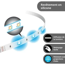 Xanlite - Ruban LED 3m RVB USB - Extensible 6m - LSBK3RVBUSBEX
