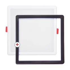 Xanlite - Spot encastrable LED carré, extra plat, cons. 12W, 1650 lumens, CCT, Plusieurs coloris - DOP850CCCT