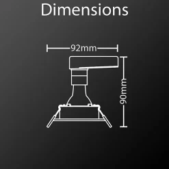Xanlite - Spot GU10 50W 2700K Carré orientable Noir et or IP20 - SP50CANO
