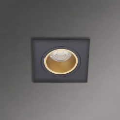 Xanlite - Spot GU10 50W 2700K Carré orientable Noir et or IP20 - SP50CANO