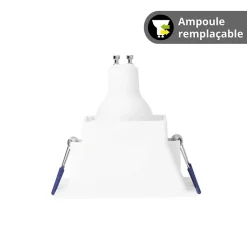 Xanlite - Spot GU10 50W 2700K Carré profond Blanc IP20 - SP50CPB