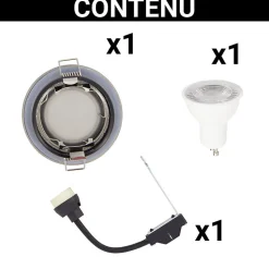 Xanlite - Spot GU10 50W 4000K Rond Inox IP65 - SP50RIP65SCW