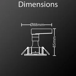 Xanlite - Spot GU10 50W 4000K Rond Noir IP44 - SP50RIP44NCW