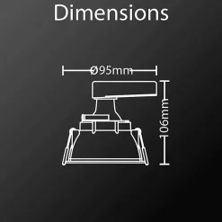 Xanlite - Spot GU10 50W 2700K Rond profond Blanc IP20 - SP50RPB