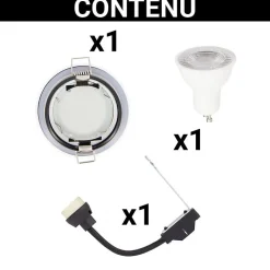 Xanlite - Spot GU10 50W 4000K Rond Blanc IP65 - SP50RIP65BCW