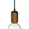 Xanlite - Suspension douille effet bois, culot E27, câble de 120cm, IP20 - SDVEW