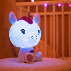 Xanlite - Veilleuse Licorne LED, intensité variable, USB rechargeable, RVB / Blanc chaud - VLLICORNE