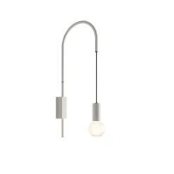 Zafferano - Applique Filo, orientable à 200, métal peint, ampoule E27 max 60W incluse, H 61cm - Blanc