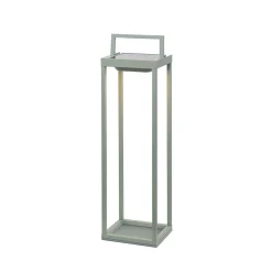 Zafferano - Lanterne solaire à 2 LED, 56,4 cm - Lampe murale et de table à piles 2W avec capteur crépusculaire - Vert sauge